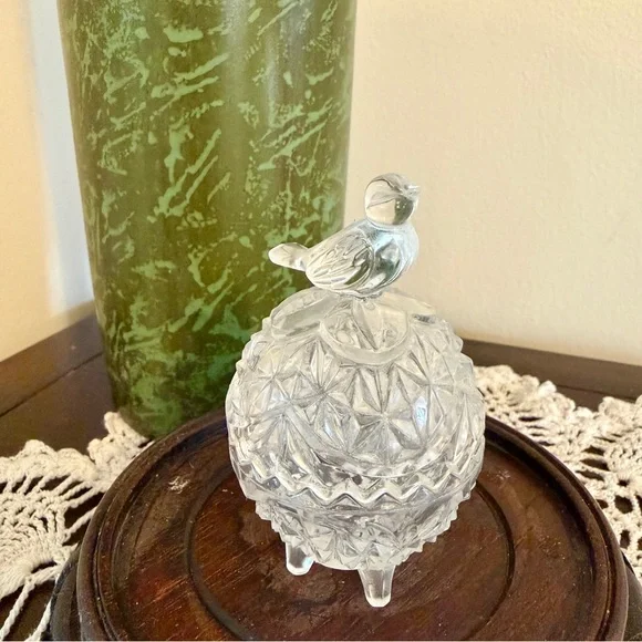 Hofbauer Byrdes Led Crystal Trinket Dish Made in Germany Vintage 70s-80s - Picture 3 of 8